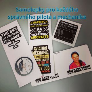Nově na našem e-shopu funny samolepky pro každého správného pilota a mechanika 😉